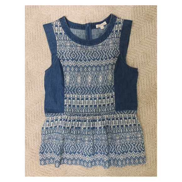 Ella Moss Sleeveless Printed Blouse - Picture 1 of 3